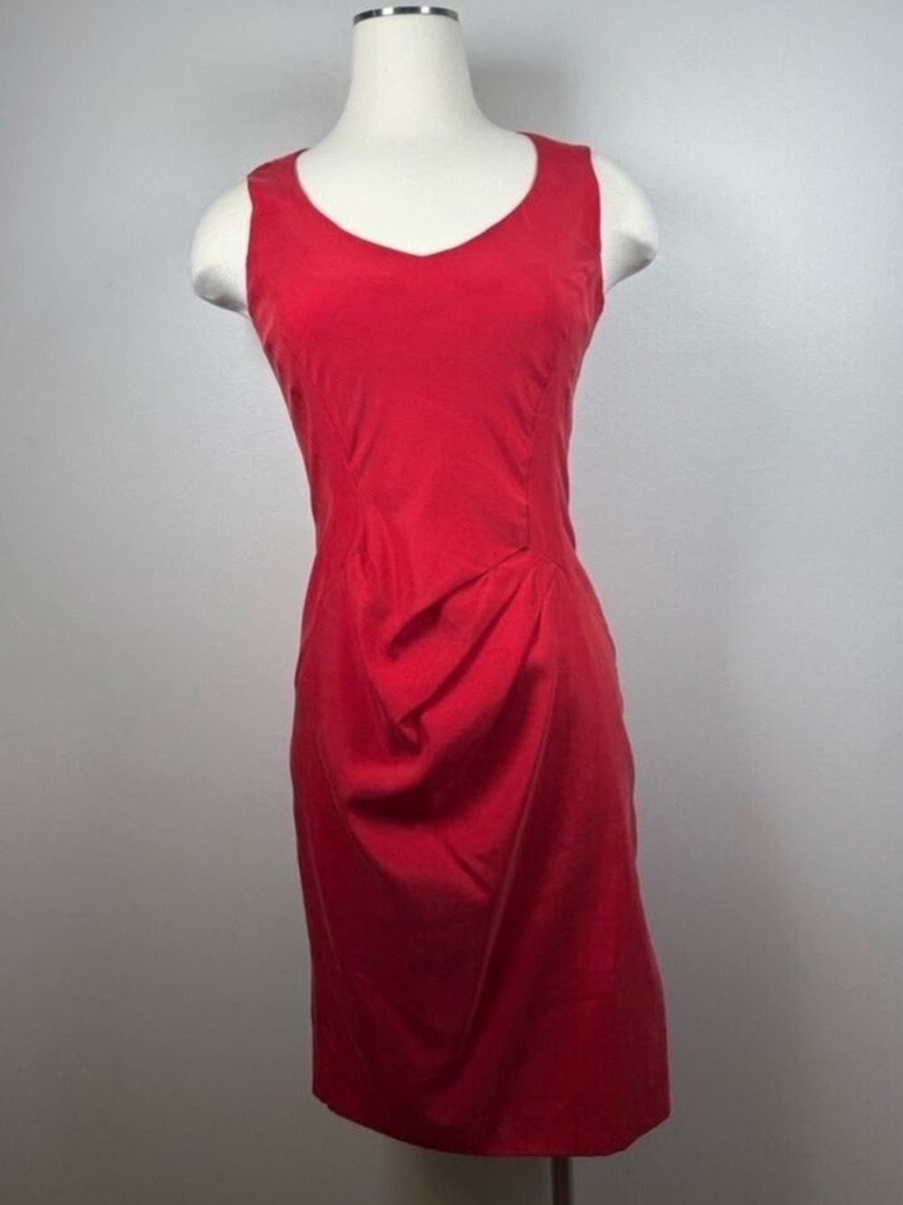 RIANI Elegant Red Sleeveless Midi Dress Small
